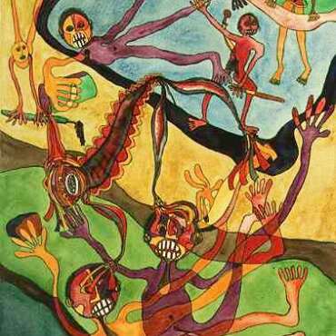 PIN19770002 - Inimigo I - China/Aguarela s/papel - 33x40,5 cm