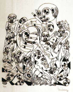 DES19780014 - Espíritos Soltos - Tinta da china s/papel - 30x50 cm