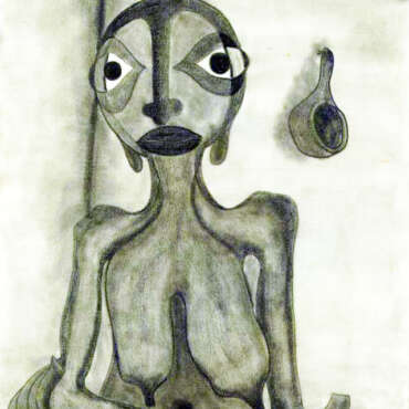 DES19790014 - Mulher - Carvão s/papel - 54x38 cm