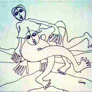 DES19790038 - Abraço - China s/papel - 54x38 cm