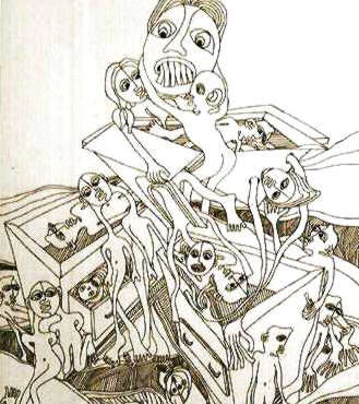 DES19790044 - Morte - Tinta da china s/papel - 30x50 cm