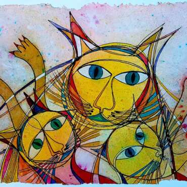 PIN20200001 – Gato – Pintura – Aguarela e tinta da china s/ papel - 50x35 cm