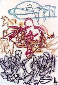 DES19670002 - Destroços a cinzento Pastel s/papel / 25x36,5 cm