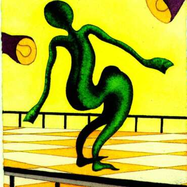 PIN19800049 - Equilibro - Aguarela s/papel / 14x19 cm