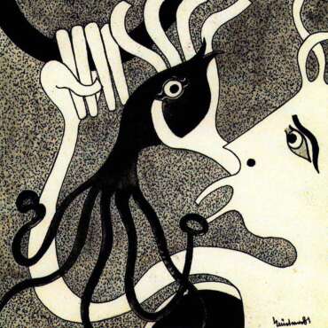 DES19810011 - Peixe - Tinta da china s/papel - 27x27 cm