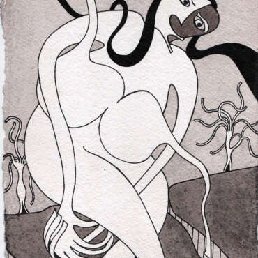 DES19810038 - Mulher - Tinta da china s/papel