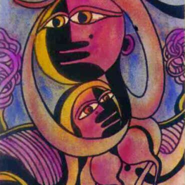 PIN19820002 - Casal - Aguarela e Tinta da China s/papel - 60x40 cm