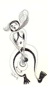 DES19820003 - Mulher - Tinta da China s/papel - 23x30 cm