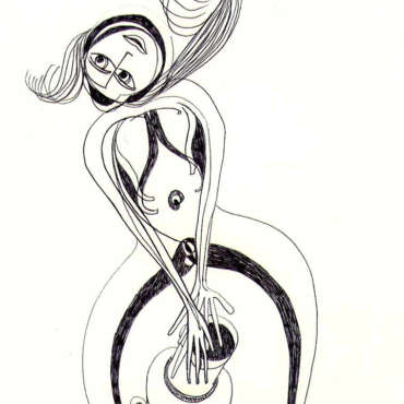 DES19820003 - Mulher - Tinta da China s/papel - 23x30 cm