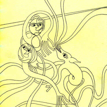DES19820005 - Espíritos - Tinta da China s/papel - 23x30 cm