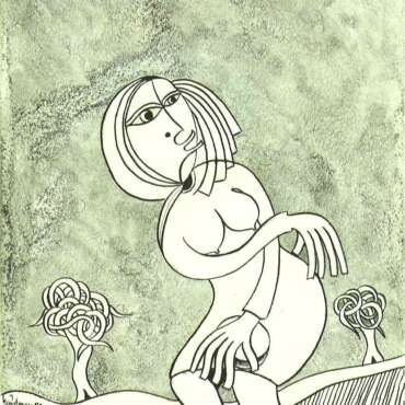 DES19820007 - Mulher - Tinta da China s/papel - 23x30 cm