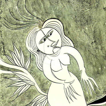 DES19820011 - Meninas - Tinta da China s/papel - 23x30 cm
