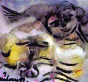PIN19820019 - Mulher - Aguarela e Tinta da China - 60x40 cm