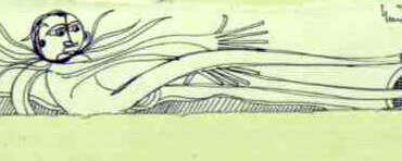 DES19820022 - Figura Deitada - Tinta da China s/papel - 50x15 cm