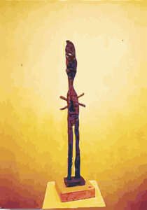 ESC0013 - Escultura - Bronze - 66x15x15cm