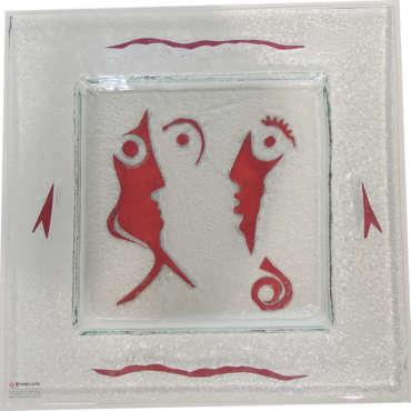 VIT00058 - Prato - Vitrofusão - Cobre - 40x40 cm