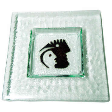 VIT00069 - Prato - Vitrofusão - Cobre - 15x15 cm