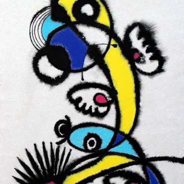 PIN19860998 - Figura com Peixe - Tinta da china e pastel sobre papel meirat - 50x70 cm