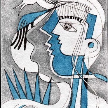 DES20090003 - Aguarela e Tinta da China s/ Papel Meirat -14,5x20,8 cm