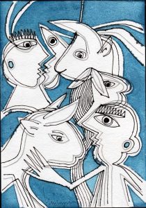 DES20090004 - Aguarela e Tinta da China s/ Papel Meirat -14,5x20,8 cm