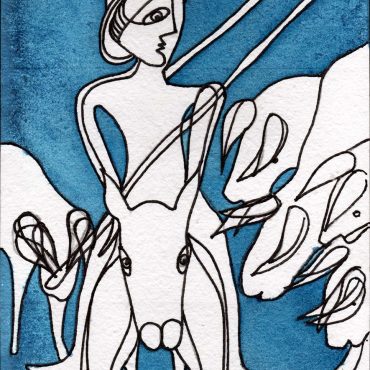DES20090008 - Aguarela e Tinta da China s/ Papel Meirat -14,5x20,8 cm