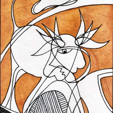 DES20090009 - Aguarela e Tinta da China s/ Papel Meirat -14,5x20,8 cm