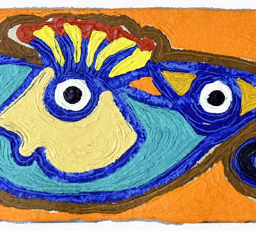 PIN20170003 - Amantes - Acrílico sobre papel manual - 47x17 cm
