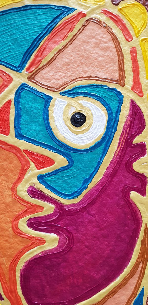 PIN20180001 - Máscara - Acrílico sobre papel manual - 36x51 cm