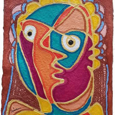 PIN20180001 - Máscara - Acrílico sobre papel manual - 36x51 cm