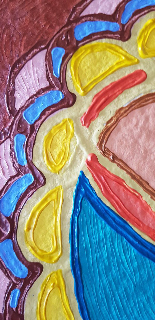 PIN20180001 - Máscara - Acrílico sobre papel manual - 36x51 cm