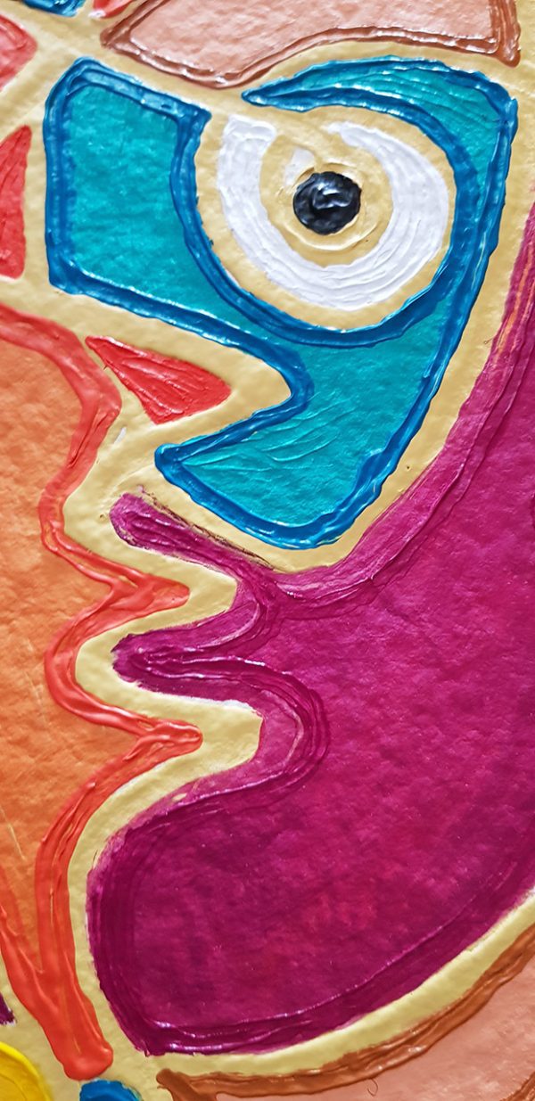 PIN20180001 - Máscara - Acrílico sobre papel manual - 36x51 cm