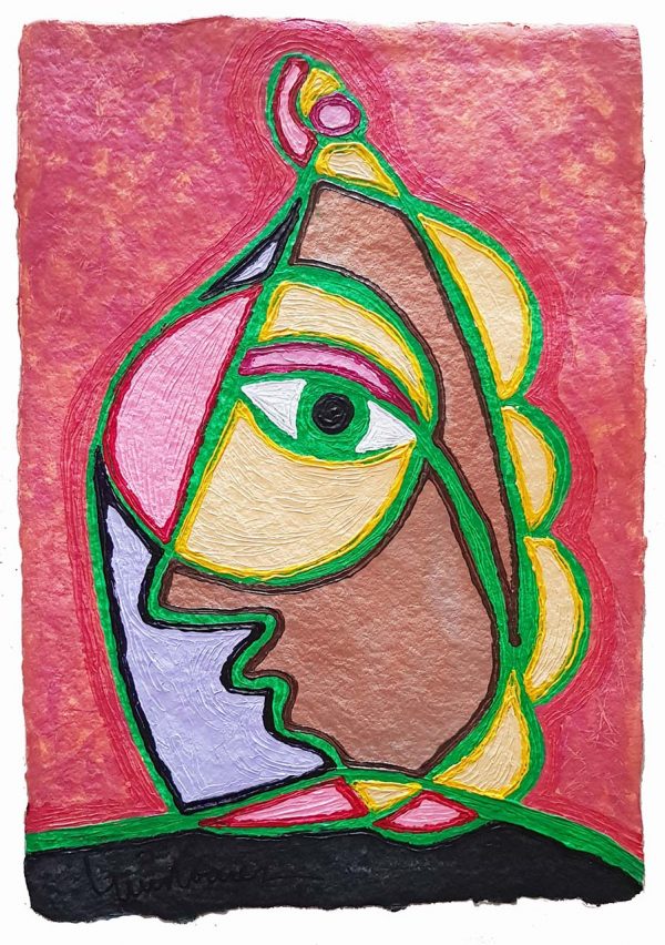 PIN20180003 - Máscara - Acrílico sobre papel manual - 36x51 cm