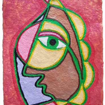 PIN20180003 - Máscara - Acrílico sobre papel manual - 36x51 cm
