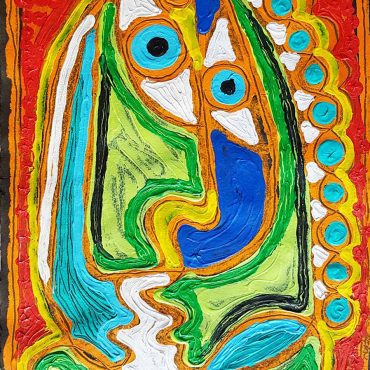 PIN20180004 - Máscara - Acrílico sobre papel manual - 36x51 cm