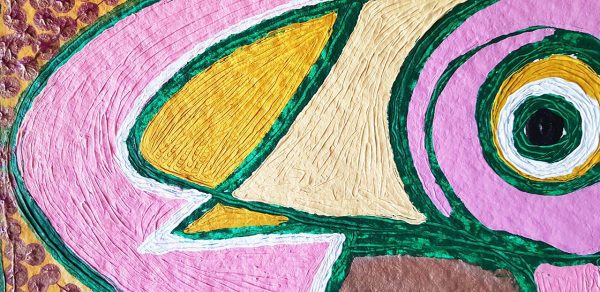 PIN20180006 - Máscara - Acrílico sobre papel manual - 51x36 cm