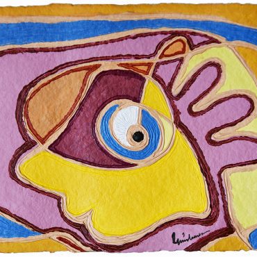 PIN20180007 - Máscara - Acrílico sobre papel manual - 51x36 cm