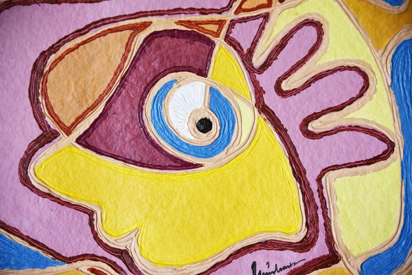 PIN20180007 - Máscara - Acrílico sobre papel manual - 51x36 cm