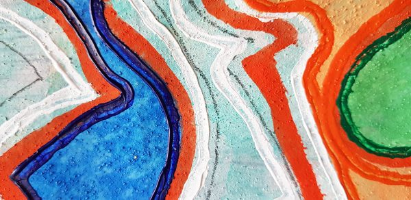PIN20180008 - Diálogo - Acrílico sobre papel manual - 51x36 cm