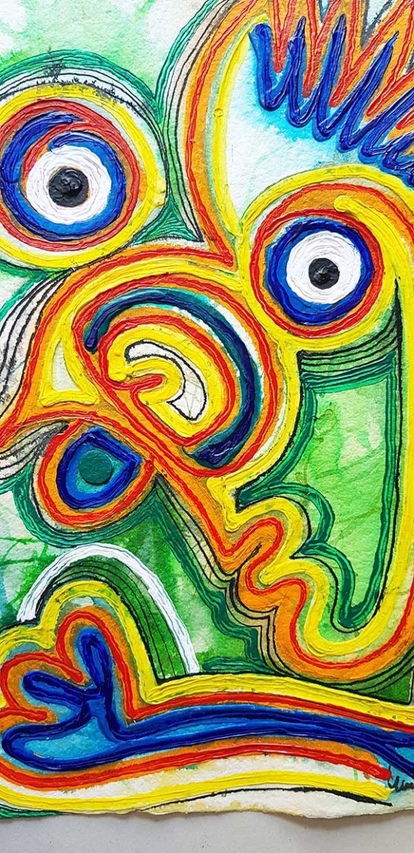 PIN20180010 - Máscara - Acrílico sobre papel manual - 36x51 cm