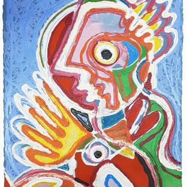 PIN20180016 - Homem - Acrílico sobre papel manual - 35x50 cm