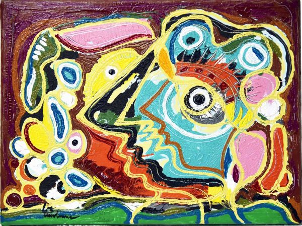 PIN20180018 - Diálogo - Acrílico sobre papel manual - 40x30 cm