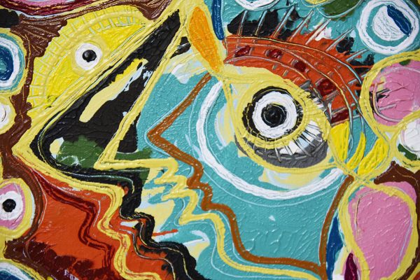 PIN20180018 - Diálogo - Acrílico sobre papel manual - 40x30 cm