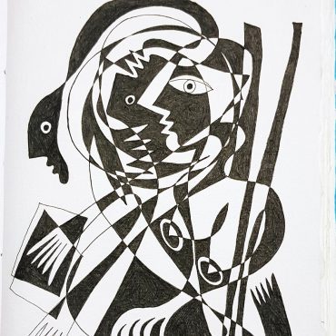 DES20200064 - Mulher com Espíritos - 20x30 cm